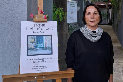 Kemer Kültür Evi’nde Emine İspiroğulları resim sergisi